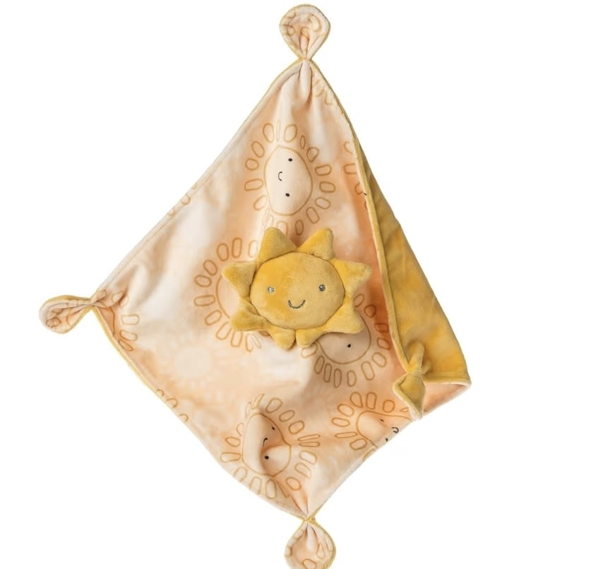 Mary Meyer Sweet Soothie Lovey Security Blanket, 10 x 10-inches, Sunshine