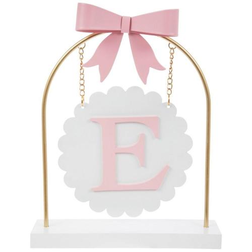 Pink Letter Hanging Wood Sign