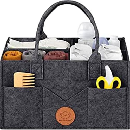 KeaBabies Diaper Caddy Organizer - Baby Organizer for Nursery, Car Storage Organizer, Baby Gift Basket, Changing Table Organizer, Portable Diaper Organizer Caddy for Girls, Boys (Mystic Gray) : Baby