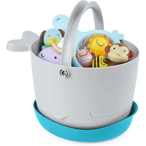 Skip Hop Bath Toy Storage, Moby Stowaway Bucket, Grey