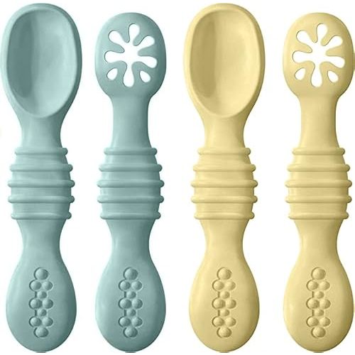 4 Pack Baby Silicone Spoons