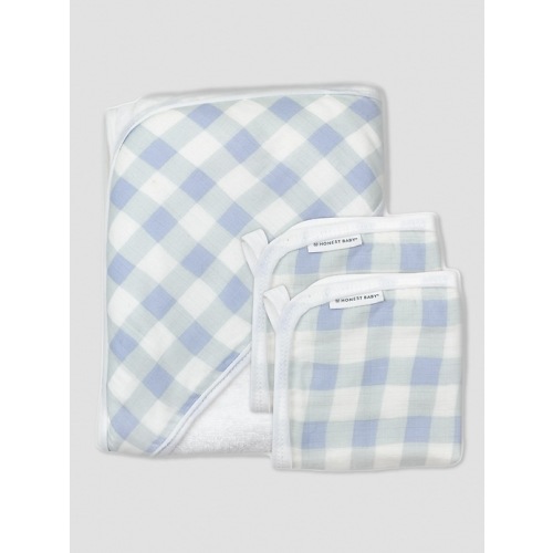 Honest Baby Clothing 3 Piece Organic Cotton Hooded Towel Set