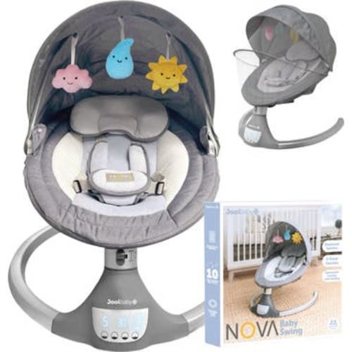 Nova Swing for Newborns - Electric Motorized Infant Swing, Bluetooth Music, 10 Preset Melodies, Remote