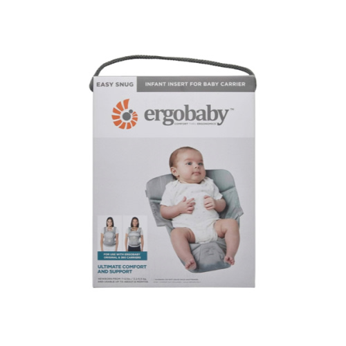 Ergobaby Easy Snug Infant Insert, Grey, Premium Cotton