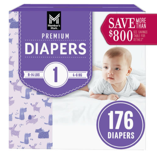 Member's Mark Premium Baby Diapers, Sizes: Newborn - 7 - Sam's Club