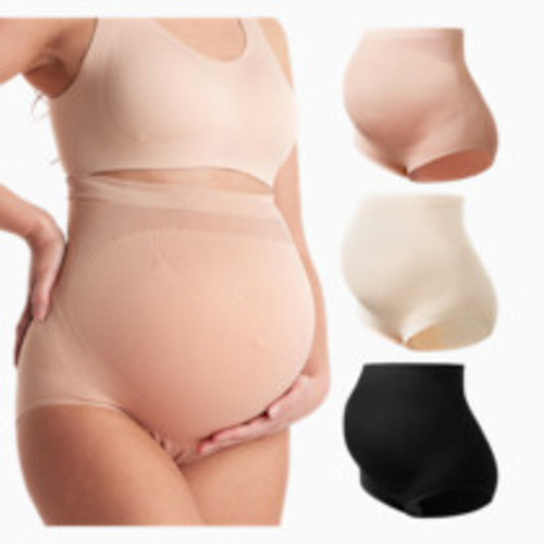Momcozy High-Waisted Pregnancy Seamless Soft Belly Support Panties (3 Pack) - XL