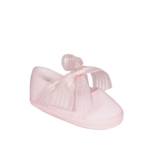 Baby Girls Pink Ribbon Ballet Slippers