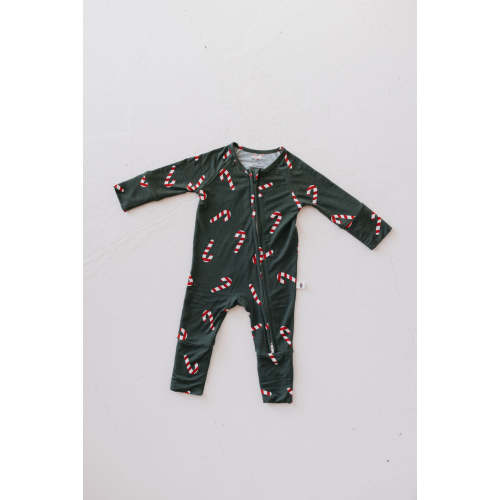 NB - Bamboo Zip Pajamas | Candy Cane Lane 2024