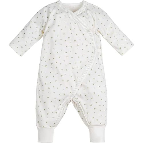 Under The Nile Organic Cotton Side Snap Kimono - Hearts, Newborn