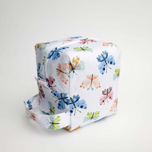 Reversible Mini Storage Travel Cube Diaper Pod with Exterior Storage Pocket