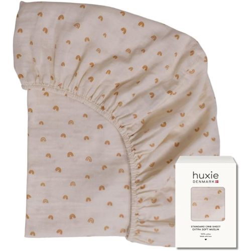 Crib Sheets – Organic Cotton Muslin Fitted Crib Sheet – Standard Size for Baby Boy and Baby Girl 28" x 52" Ultra-Soft and Breathable. (Rainbows) | Ultra-Soft, Breathable, Standard Size, Baby Boy, Baby Girl