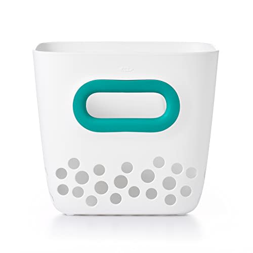 OXO Tot Bath Toy Bin, Teal, 1 Count (Pack of 1)