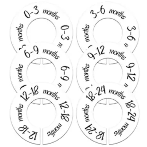 White Infant Size Dividers Pack of 50