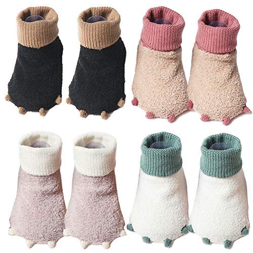 Monster Baby Boy Girl Toe Slippers Socks Shoes - Dinosaur Child Kid Slippers Babies Kids Girl's Boys Toddler Floor Socks Shoes Slipper Stay-on One Size Multicolor