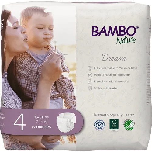 Bambo Nature Premium Baby Diapers (SIZES 0 TO 6 AVAILABLE), Size 4, 162 Count