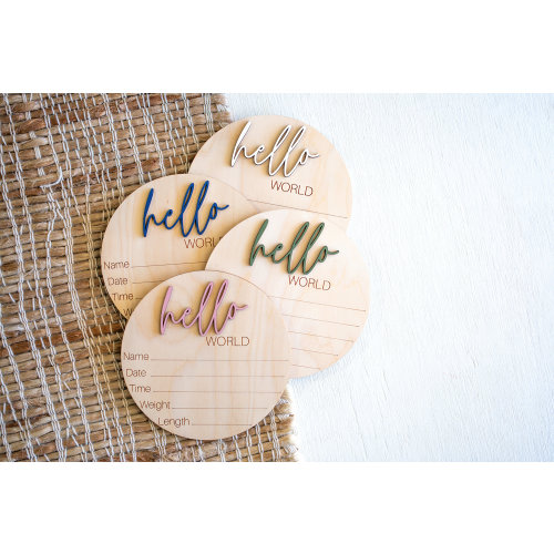 Baby Birth Announcement Hello World Name Announcement Hospital Name Sign Birth Stats Sign I&#39;m&#39; New Here Photo Prop