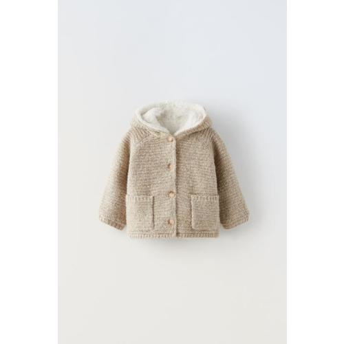 GARTER STITCH KNIT OVERCOAT