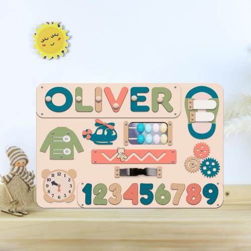 Personalized Name Puzzle, Montessori Busy Board, Baby Room Decor, Baby Gift, Baby Shower Gift