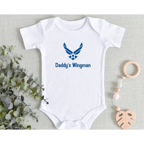 Daddy's Wingman U.S. Air Force Personalized Gift Custom Onesie Military Baby Airforce Logo Gender Reveal - Etsy