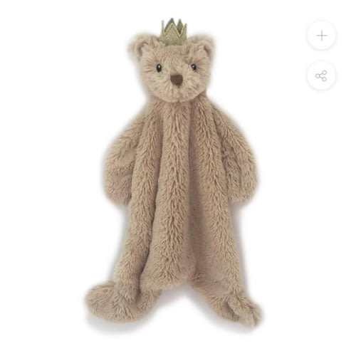 Prince Bear Baby Security Blanket