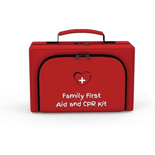 Family First Aid & CPR Kit - Emergency Medical Kit for The Entire Family, Child, Kids, and Youth. Perfect for Camping, Travel, Car, Hiking, Sports, Outdoor, and Home - First Aid Guide Life Safety Pro