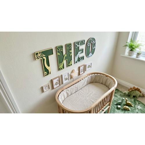Dinosaur Nursery Name Letters - Personalized Wood Room Decor