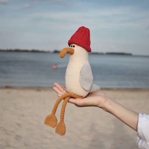 Seagull, Crochet gull, Amigurumi gull, Birthday gift, Cute Gull, Seagull toy, Bird,  soft toy, gift for child, soft Seagull, Bird, toy bird