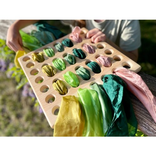 Heirloom Quality Waldorf Handwork Weaving Board Silk Sewing & Lacing, Children's Fine Motor Activity, Montessori Educational Materials
