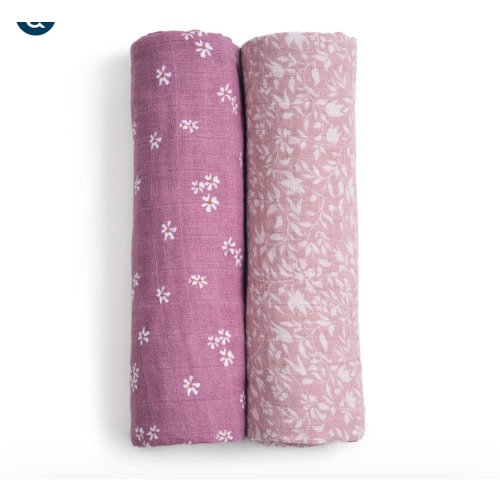 aden + anais Organic Cotton Muslin Swaddles 2 Pack in Heritage Floral