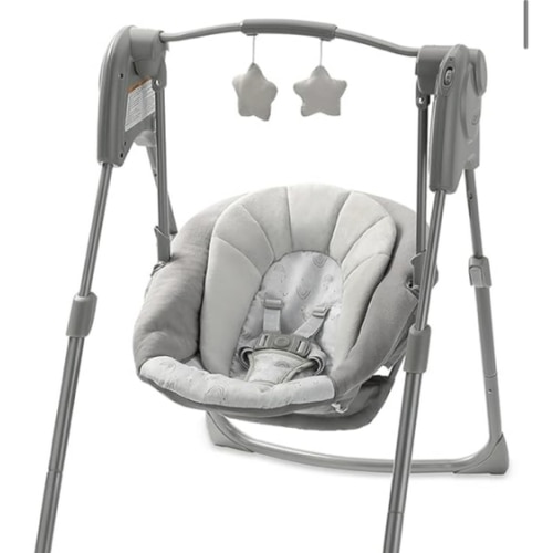 Graco Slim Spaces Compact Baby Swing, Reign