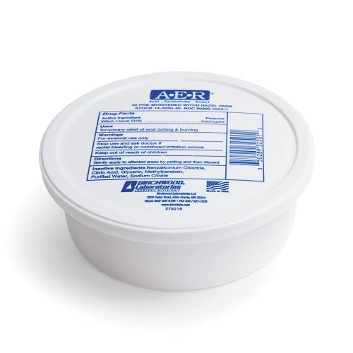 A-E-R Pre-Moistened Witch Hazel Pads, 40 Count