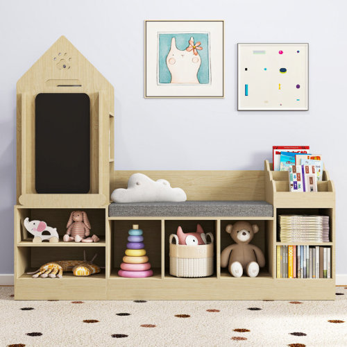 Harper Orchard Kids Bookshelf With Reading Nook & Reviews | Wayfair