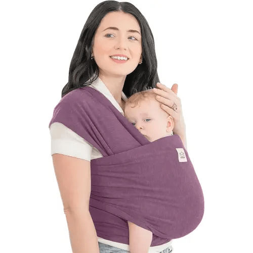 KeaBabies Baby Wrap Carrier - All in 1 Original Breathable Baby Sling, Lightweight,Hands Free Baby Carrier Sling, Baby Carrier Wrap, Baby Carriers for Newborn, Infant, Baby Wraps Carrier (Dark Mauve)