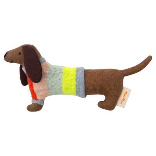 Meri Meri Sausage Dog Baby Rattle (pack Of 1)