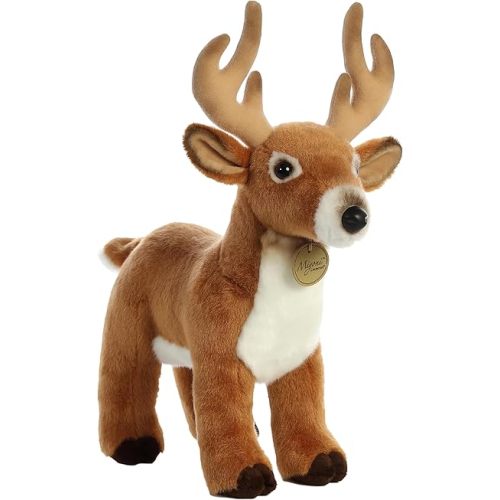 Aurora® Adorable Miyoni® Deer Stuffed Animal - Lifelike Detail - Cherished Companionship - Brown 14 Inches