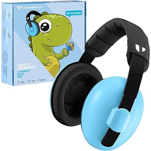Vanderfields Baby Ear Protection Toddler - Baby Ear Muffs Noise Protection Infant - 21dB NRR - Age 3 Months / 2 Years