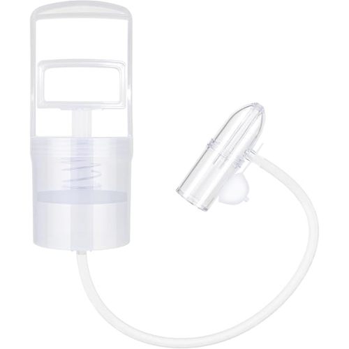 Nasal Aspirator for Baby, Baby Nose Sucker, Booger Sucker with Hand Pump and Non-Invasive Tip to Clear Clogged Passages and Boogers (Translucent White, Standard)