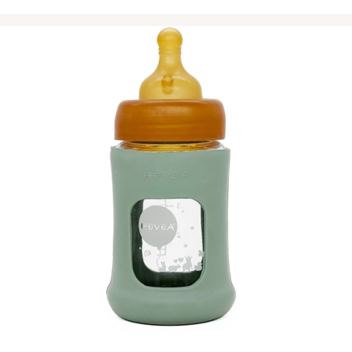 Wide Neck Baby Glass Bottle with Sleeve 150ml/5oz Single-Pack - 150ml/5oz