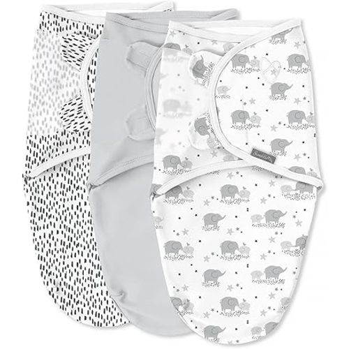 SwaddleMe Original Swaddle - Size Small/Medium, 0-3 Months, 3-Pack (Mama & Me) Easy to Use Newborn Swaddle Wrap Keeps Baby Cozy and Secure and Helps Prevent Startle Reflex