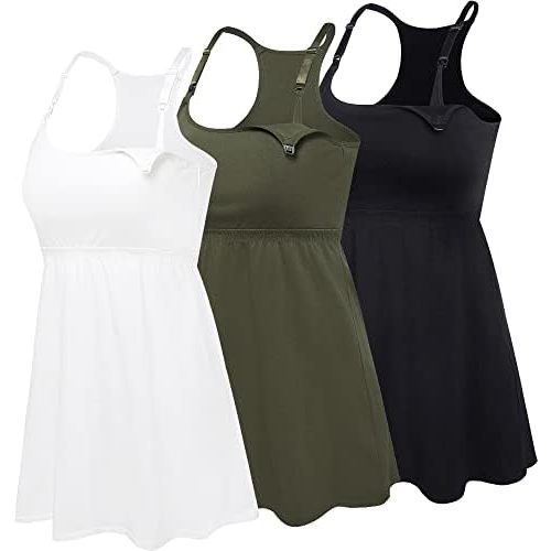 Cotton Nursing Tank Tops Maternity Cami with Shelf Bra Breastfeeding Shirts Pregnancy Clothes