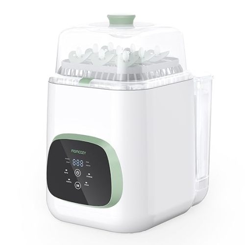 Momcozy Advanced Auto Baby Bottle Washer - Sterilizer & Dryer Combo for Easy Cleaning - Bottle Washer Machine for All Bottles, Pump Parts & Baby Item Care - Save Time & Effort