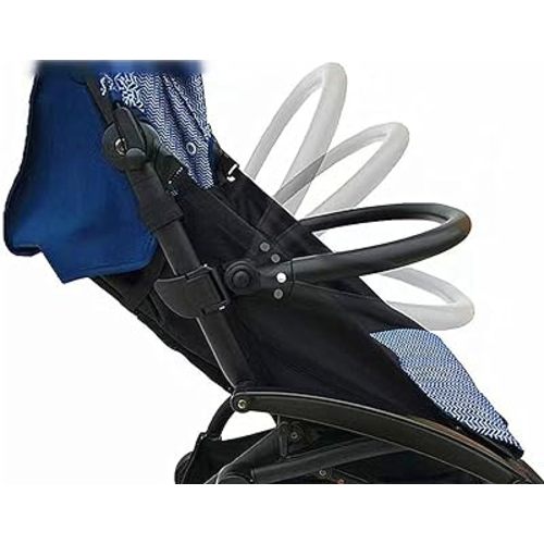 Adjustable Angle Baby Stroller Bumper Bar, Armrest, Handle, Crossbar Accessories Just for BBZ Yoyo/Yoyo2/Yoyo3/Yoyo+ with Smooth Leather Handle Cover