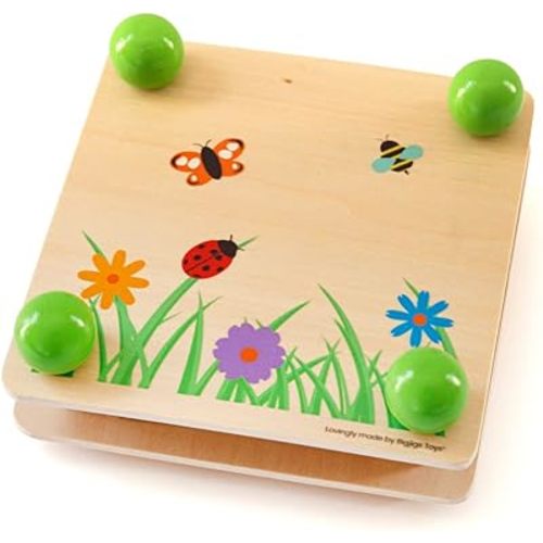 Bigjigs Toys Wooden Flower Press Kit, Arts and Crafts for Children, Small, Ages 3+