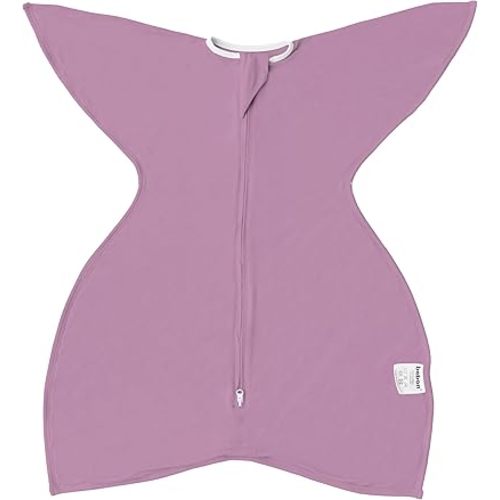 Transition Swaddle - Baby Wearable Blanket - Cozy Sleep Sack, Wrap with 2-Way Zipper - 95% Bamboo Viscose, 5% Spandex (Lavender Bliss, Small 4-8 Month)