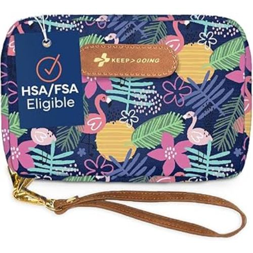 KeepGoing Travel First Aid Kit for Kids – 130 Pc. for Car, Home, Purse, Diaper Bag & Backpack with Latex-Free Bandages - Mini First Aid Kit Travel Size TSA-Approved