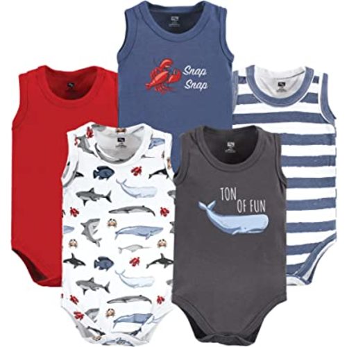 Hudson Baby Unisex Baby Cotton Sleeveless Bodysuits
