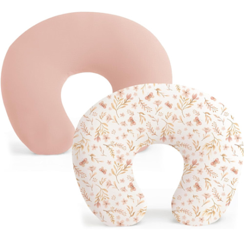 Amazon.com : Konssy 2 Pack Nursing Pillow Covers, Stretchy and Soft Nursing Cover for Breastfeeding Pillows, Pillow Slipcover for Baby Girls Boys Newborn (Pink Spring,Pink) : Baby