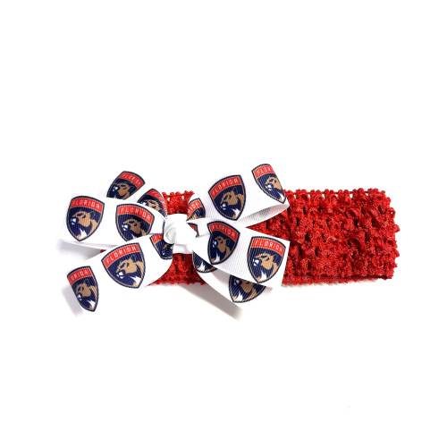 Baby Girls Florida Panthers Headband Newborn Girl Panthers Hockey Hair Bow