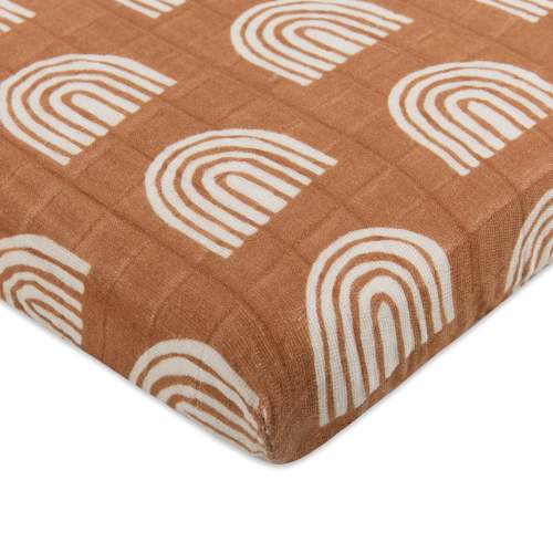 All-Stages Midi Crib Sheet in GOTS Certified Organic Muslin Cotton