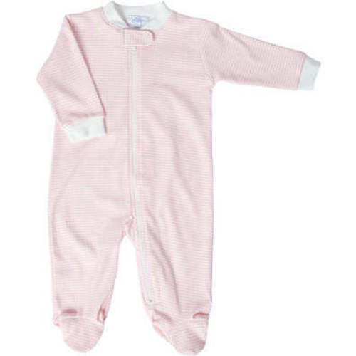 Gingham Zipper Footie, Pink - Nellapima | Maisonette